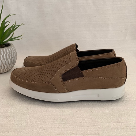 ELCANTO STAZIONE Tan Comfort Band Casual Leather Slip On Loafers Mens 37 US9-9.5 - Picture 6 of 11